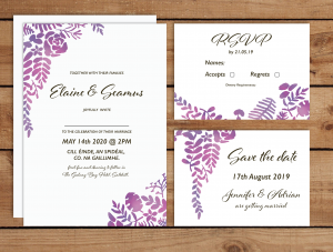 Floral Watercolour Wedding Invitations